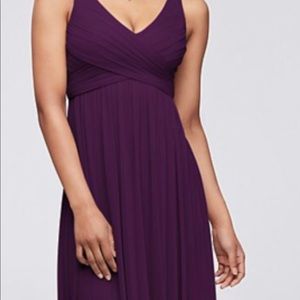 David’s Bridal bridesmaid F15933 plum size 18